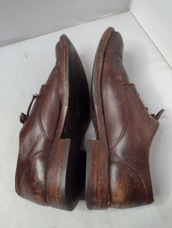 Frye Mens Leather Oxford Brown 11 Lace Up Dress Shoes Distressed B16 main image 7